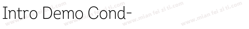 Intro Demo Cond字体转换
